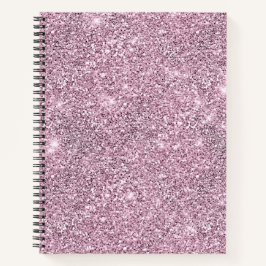 Cuaderno Portátil de lujo Glam Purpurina Plata Púrpura