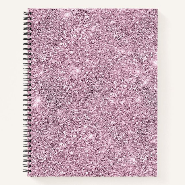 Cuaderno Portátil de lujo Glam Purpurina Plata Púrpura (Anverso)