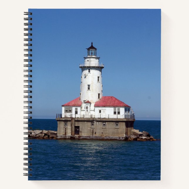 Cuaderno Portátil de luz de rompeolas de Chicago (Anverso)