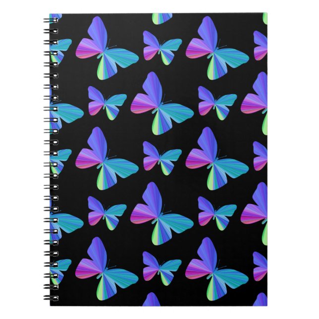 Cuaderno Portátil de mariposa colorida (Frente)