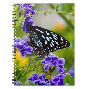 Cuaderno portátil de mariposa tigre azul