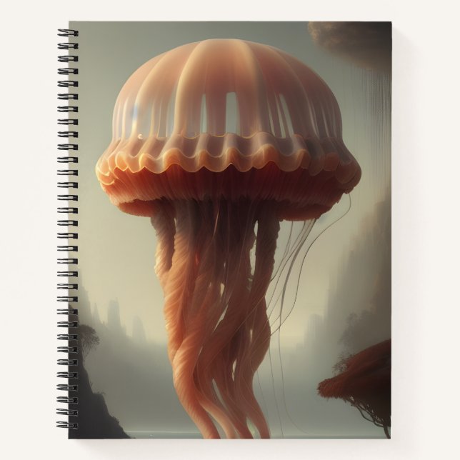 Cuaderno Portátil de marisco flotante Alien Jellyfish (Anverso)