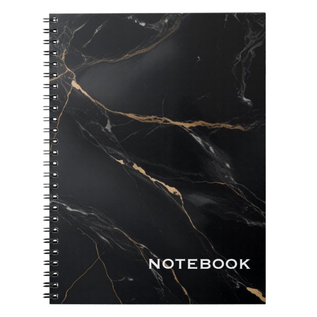 CUADERNO PORTÁTIL DE MÁRMOL NEGRO (Frente)