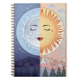 Cuaderno Portátil de misterio estilo Moon and Sun Vintage
