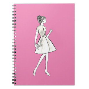 Cuaderno Portátil de moda femenina de dibujo