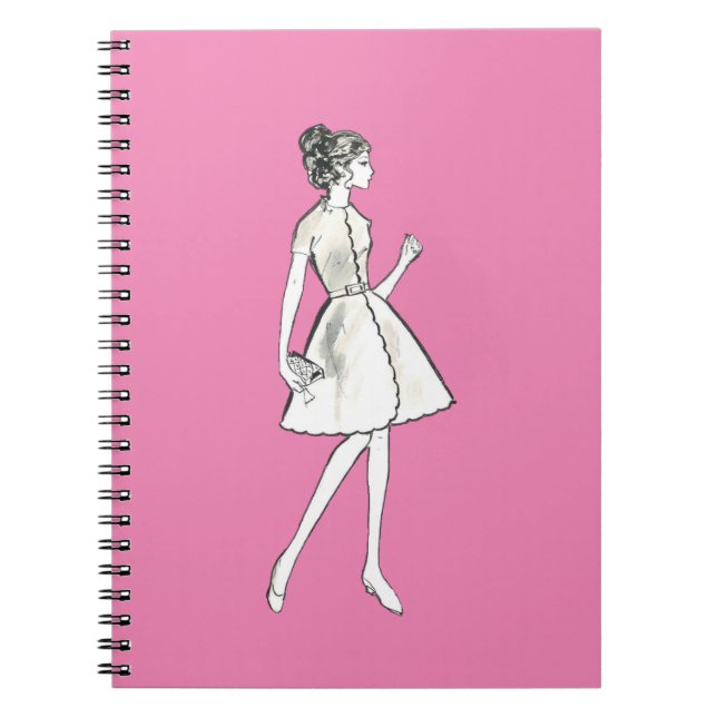 Cuaderno Portátil de moda femenina de dibujo (Frente)
