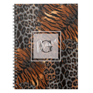 Cuaderno Portátil de moda para piel de tigre leopardo