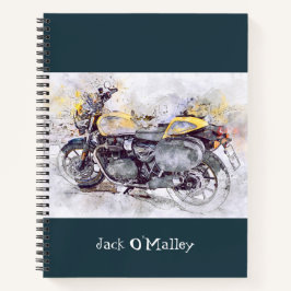 Cuaderno Portátil de motocicleta clásico de época