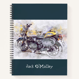 Cuaderno Portátil de motocicleta clásico de época