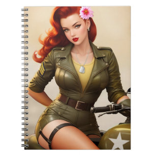 Cuaderno Portátil de motocicleta militar de época