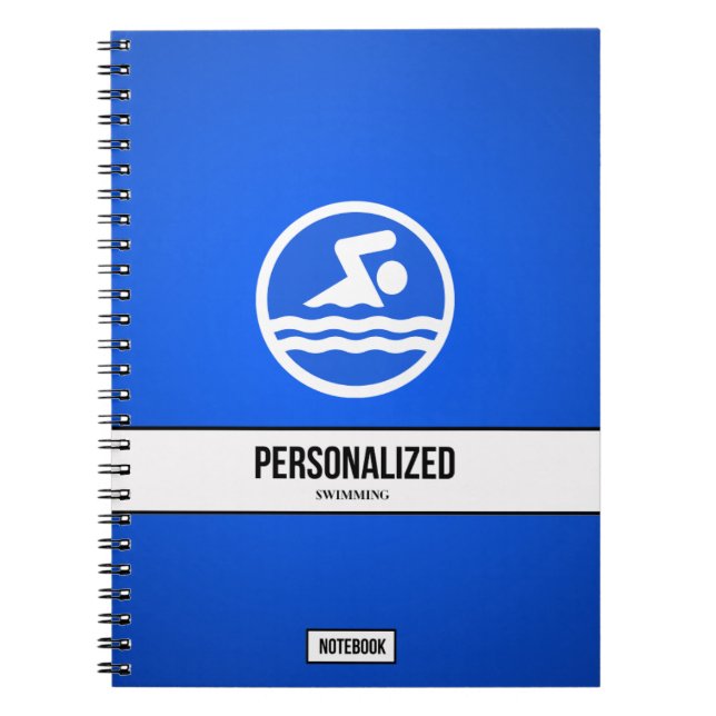 Cuaderno Portátil de natación personalizado (Frente)