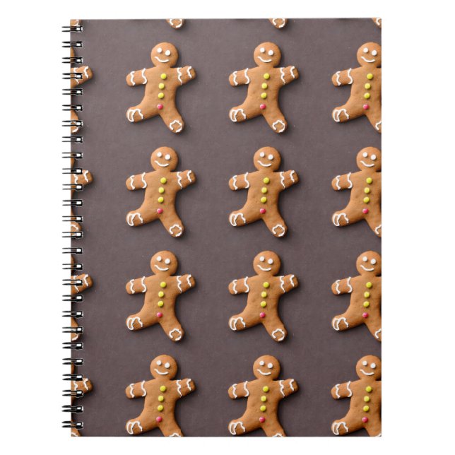 Cuaderno Portátil de Navidades de hombre de pan de jengibre (Frente)