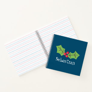 Cuaderno Portátil de Navidades personalizados Holly y Berri
