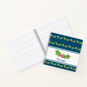 Cuaderno Portátil de Navidades personalizados Holly y Berri