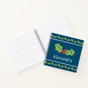 Cuaderno Portátil de Navidades personalizados Holly y Berri