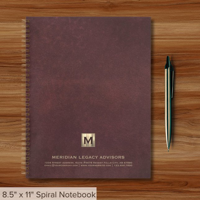 Cuaderno Portátil de negocios lujoso monograma (Subido por el creador)