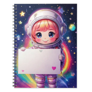 Cuaderno Portátil de niña pequeña - Viaje espacial - ponga