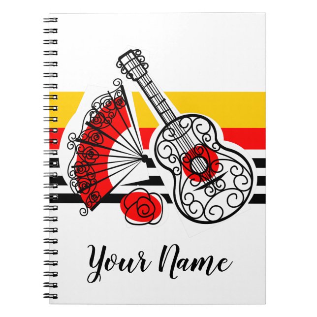 Cuaderno Portátil de nombre de banda clásico de español Sou (Frente)