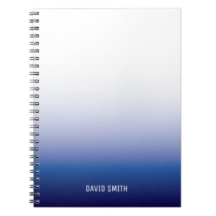 Cuaderno Portátil de nombre personalizado profesional azul
