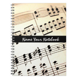 Cuaderno Portátil de notas de música de hojas personalizada