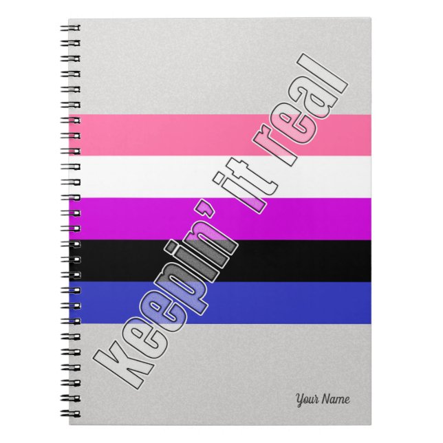 Cuaderno Portátil de orgullo de fluido de género (Frente)