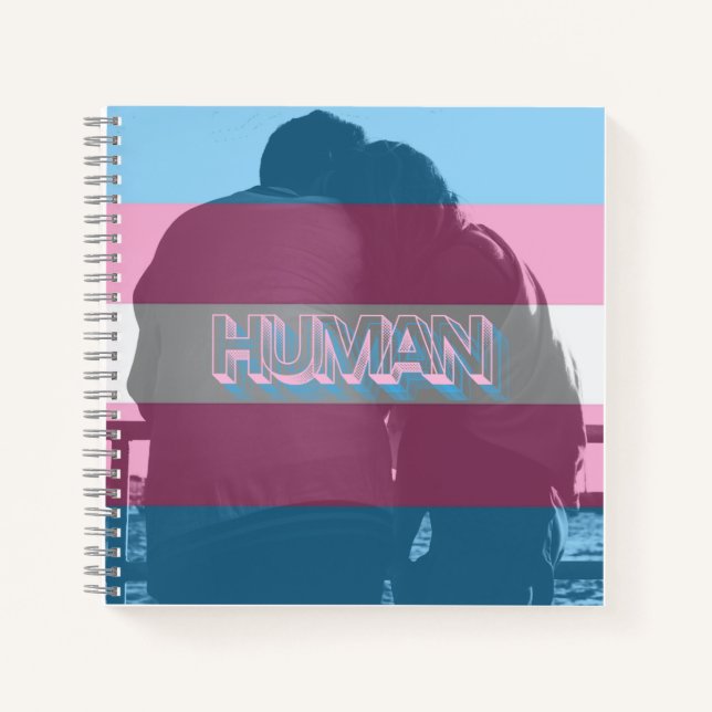 Cuaderno Portátil de orgullo trans humano (Anverso)