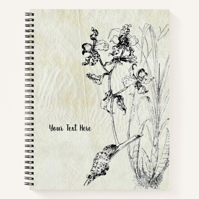 Cuaderno Portátil de orquídeas de citopodio punctatum (Anverso)