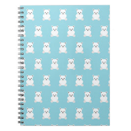 Cuaderno Portátil de oso de peluche blanco polar