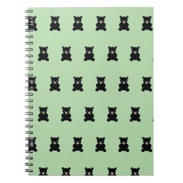 Cuaderno Portátil de oso de peluche negro