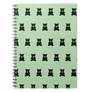 Cuaderno Portátil de oso de peluche negro