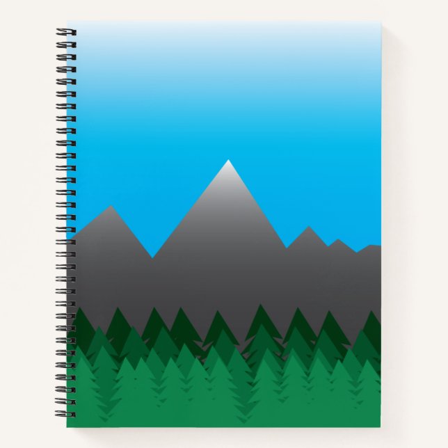 Cuaderno Portátil de paisaje montañoso (Anverso)