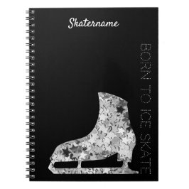 Cuaderno Portátil de patinaje artístico - estrella plateada