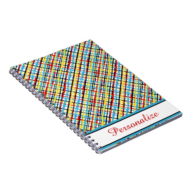 Cuaderno Portátil de patrón Crisscross personalizado (Lado Derecho)