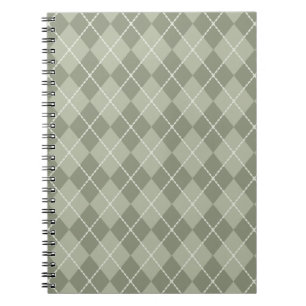 Cuaderno Portátil de patrón de arglos verde