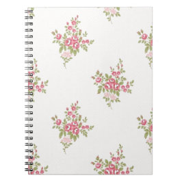 Cuaderno Portátil de patrón de flor de época