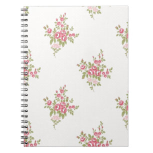 Cuaderno Portátil de patrón de flor de época