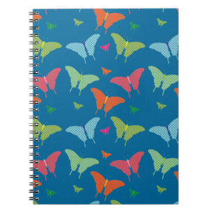 Cuaderno Portátil de patrón de mariposa