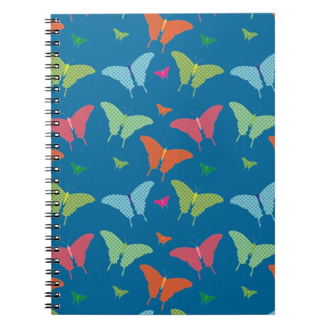 Cuaderno Portátil de patrón de mariposa (Frente)