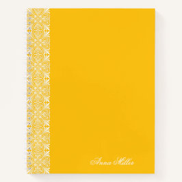 Cuaderno Portátil de patrón de oro de vector blanco de nomb
