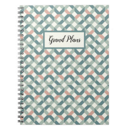 Cuaderno Portátil de patrón de pila geométrica