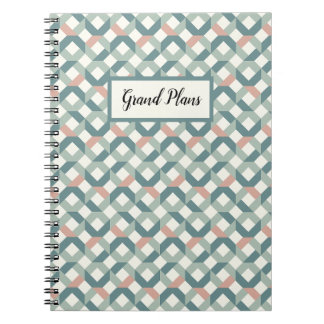 Cuaderno Portátil de patrón de pila geométrica