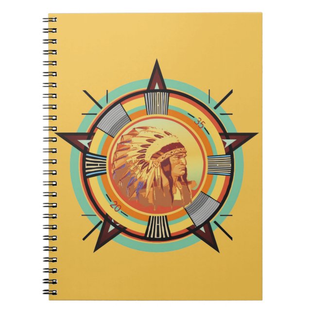 Cuaderno Portátil de patrón de prueba de cabeza india (Frente)
