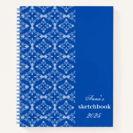 Cuaderno Portátil de patrón de vector blanco personalizado