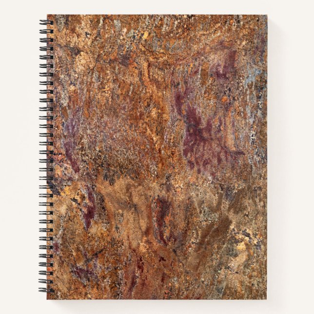 Cuaderno Portátil de patrón espiral de piedra de granito (Anverso)