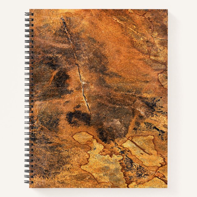 Cuaderno Portátil de patrón espiral de piedra de granito (Anverso)