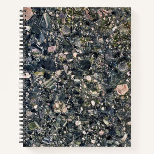 Cuaderno Portátil de patrón espiral de piedra de granito
