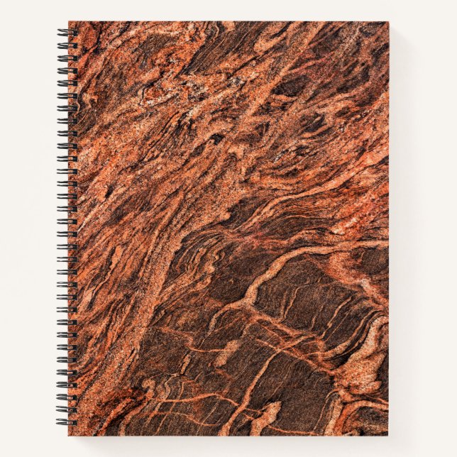 Cuaderno Portátil de patrón espiral de piedra de granito (Anverso)