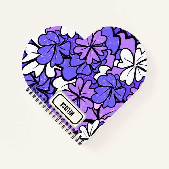 Cuaderno Portátil de patrón floral (Anverso)