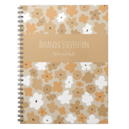 Cuaderno Portátil de patrón floral retro
