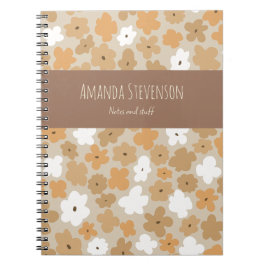 Cuaderno Portátil de patrón floral retro